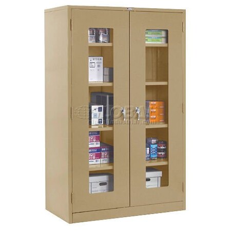Global Industrial Storage Cabinet, 78 in H, 36 in W, Tan 237666TN